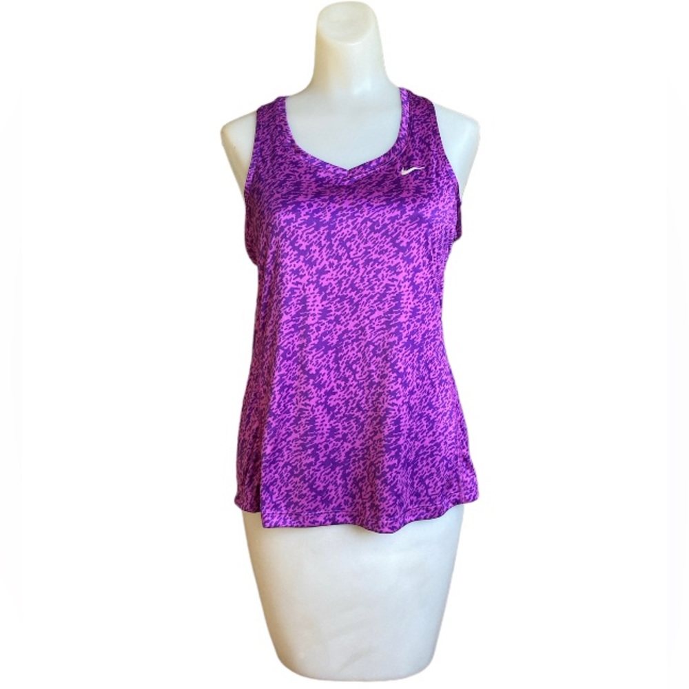 NIKE Dri-Fit Purple Running Workout Tank Top Size Medium Activewear Sporty